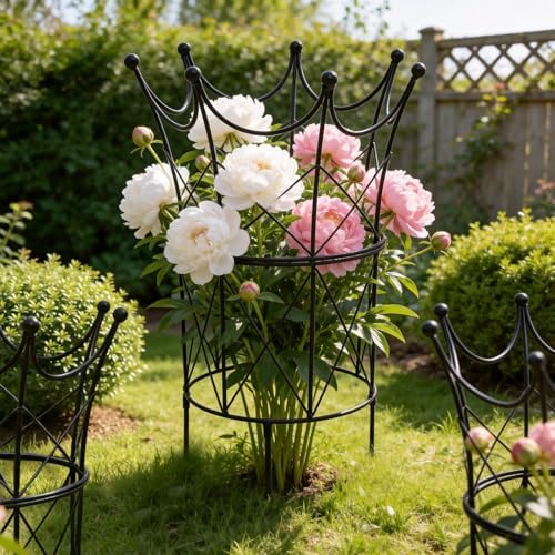 Peony Supports for Outdoor Plants,18.5 x 22.9in Dahlia Stakes - Image 4