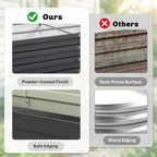 Outsunny 4' x 2' x 1' Galvanized Raised Garden Bed, Gray - Image 4