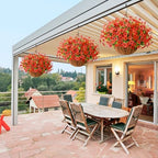 Artificial Hanging Flowers Basket for Outdoor, UV Resistant Plants Daisy - Image 6