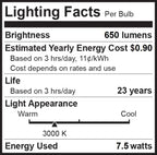 Bioluz LED 20 Pack BR30 LED Bulbs, Indoor Flood Lights 90+ CRI 65W Equivalent uses 7.5W 3000K Soft White 650 Lumens, E26 Base Dimmable Instant On Interior Home UL Listed FCC RoAS Title 20 Certified - Image 6