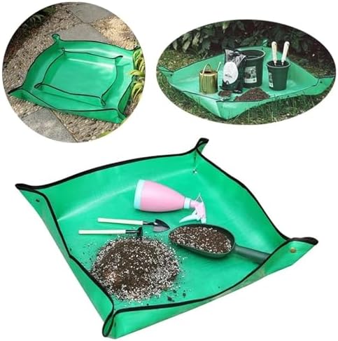 Plant Mat, Gardening Work Flowerpot, Folding Waterproof Garden Replanting for Indoor Plant Repotting(100x100cm) - Image 2