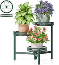 Plant Stand Indoor Outdoor, 3 Tier Corner Metal Flower Display Holder Shelf, Folding Tall Plant Rack for House Patio Balcony Porch Garden Living Room, Heavy Duty Anti-Rust Wrought Iron - GreenFlower by Unknown