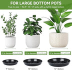 10Pack Plant Saucer 11 inch, Heavy Duty Flower Pot Saucers, Plant Pot Saucers Bulk, 1.5'' Deeper Plant Trays for Pots Durable Drip Trays for Potted Plants, Plant Saucers for Outdoors and Indoors - Image 6