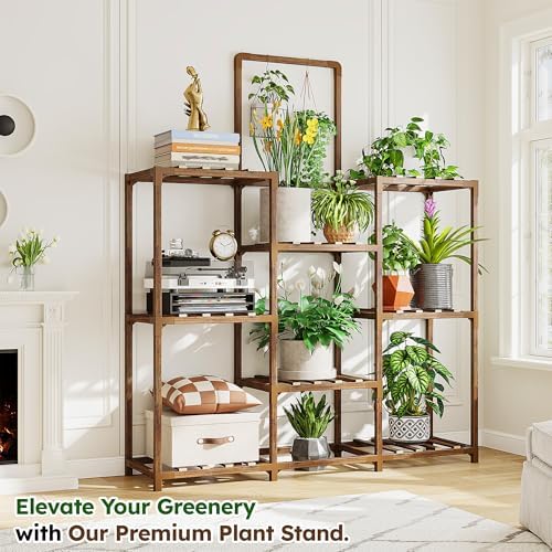 EnHomee 47.2" Outdoor Plant Stand with 8-Tier for Garden - Image 4
