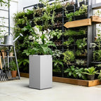 Kante Large Column Square White Concrete Planter 27.6" H, Outdoor - Image 4