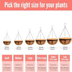 LaLaGreen Rustic Hanging Baskets (16 in, 6 Pack) Black Iron Garden Pots - Image 3