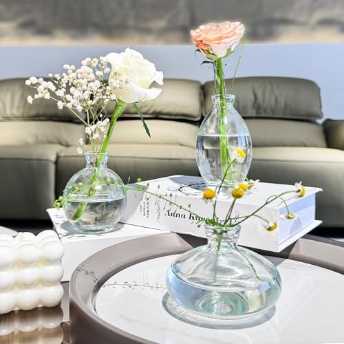 Mini Bud Vases As Wedding Centerpieces for Tables,Clear Bud Vases for Flowers,Small Flower Vases Suitable for Birthday Party,Anniversary,Wedding Reception,Baby Shower (Clear, 28PCS) - Image 7