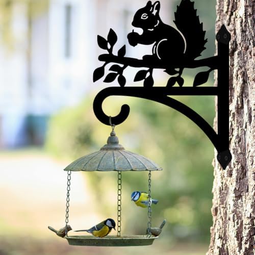 peacoblue Squirrel Plant Hanger Bracket, Iron Outdoor Hanging Hook - Image 5