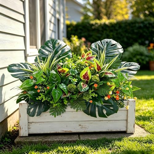 GTIDEA 20 Pcs Artificial Plants Outdoor UV Resistant Faux Greenery Stems - Image 2