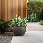 Kante Accent Round Bowl Vintage BRN Concrete Planter 15.7" Dia, Outdoor - Image 4