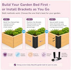 Sherfire Raised Garden Bed Corner Brackets, 15 x 3 x 3 Inch, Set of 4 - Image 3