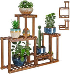 Plant Stand for Multiple Plants Indoor Outdoor Flower Pot Stand Wood by COOGOU