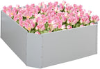Galvanized Raised Garden Bed Kit for Vegetables, Galvanized Super Large Metal Planter Raised Garden Boxes Outdoor,3.25 * 3.25 * 1.25 FT,Gray by RIGMEC