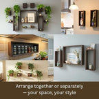 LaLaGreen Wooden Floating Shelves (13-Piece Set) Indoor Wall Mounted Plants - Image 6