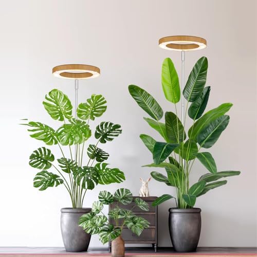yadoker Plant Grow Light, LED Growing Light Full Spectrum for Indoor Plants,Aluminum Wood Grain Plant Lights,Height Adjustable, Automatic Timer, 5V Low Safe Voltage,Idea for Large Plant Light - Image 4