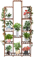 XXXFLOWER Plant Stand Indoor Outdoor 13 Tiers Wood Plant Shelf for Multiple Plants ，Large Plant Rack for Window Garden Balcony Patio Porch Living Room by XXXFLOWER