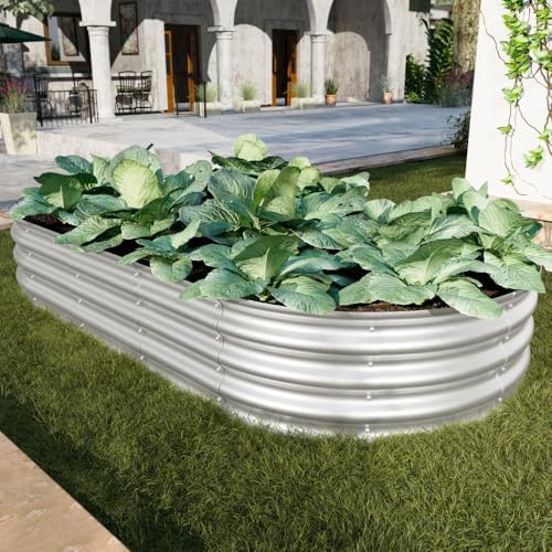 Raised Garden Beds, 2-Pack 6 x 3 x 1 ft Galvanized Metal Planter Boxes and Vegetable Beds for Outdoor Backyard Gardening, Flowers, Herbs, and Vegetables - Image 4