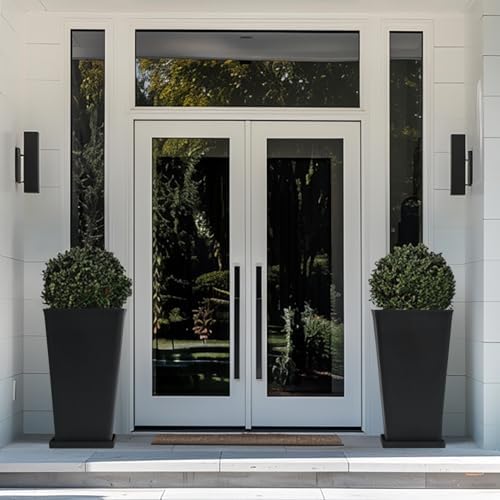 LA JOLIE MUSE Tall Outdoor Planters Set of 2, 26 Inch Large Tapered Planter - Image 2