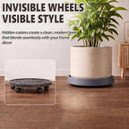 15.5Inch Plant Caddy with Hidden Wheels for Large Pots - Image 3