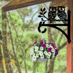 peacoblue Owl Plant Hanger Bracket, Iron Outdoor Hanging Hook - Image 6