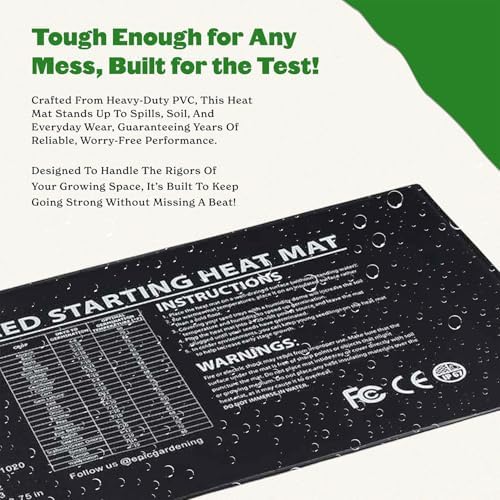 Epic Gardening Seedling Heat Mat for Plants – High-Performance 20W Heavy-Duty PVC Heating Mat for Seed Germination, Plant Growth, & Fermentation | Durable & Reliable Warmth for Indoor Gardening - Image 5