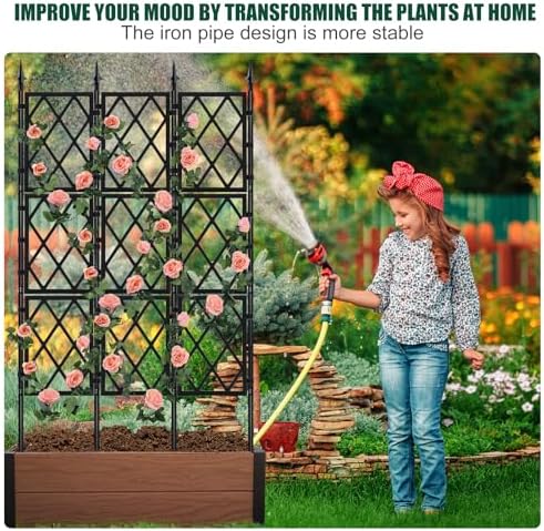 WellSign Garden Trellis for Climbing Plants Outdoor 63 Inch Iron Pipe - Image 6