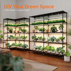 Bstrip 5-Tier Large Plant Shelf with Grow Light, 58x13.8x59in - Image 2