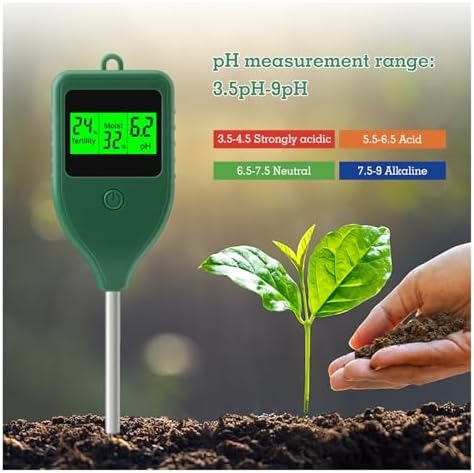 3-in-1 Soil Tester Fertility Humidity PH Meter Digital LCD Backlit Moisture Acidity Sensor for Outdoor Plants Gardening Farming - Image 4