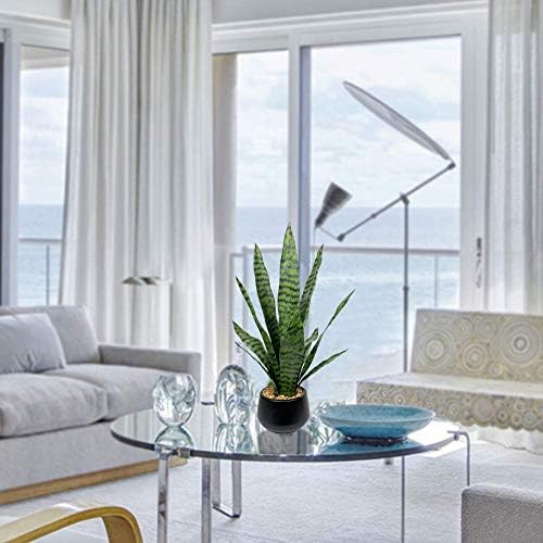 Bird Fiy Artificial Snake Plant 22.5" Faux Agave Fake Sansevieria Artificial Potted Plants for Indoor and Outdoor Home Office Décor - Image 6