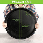 Eccliy 12 Pcs Plastic Plant Saucers Tray, Black, 16 Inch, Round - Image 2
