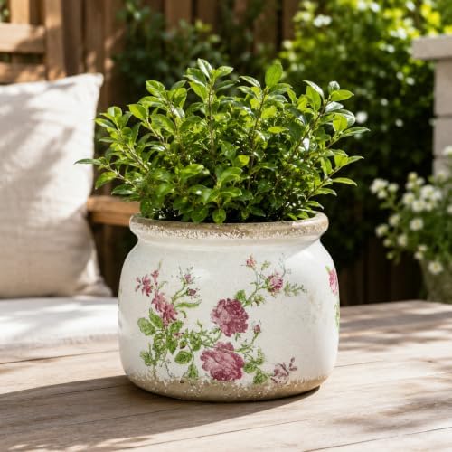 Dosayes Large Flower Pot, 7.28" Vintage Ceramic Pot of Indoor Plant - Image 5