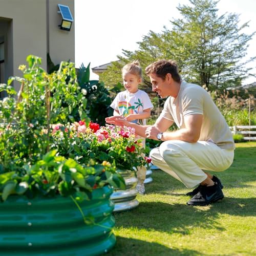 AHEONLAR 2pack 6×3×1ft Raised Garden Bed，Outdoor Galvanized Planter Boxes, Oval Large Metal Raised Garden Beds for Vegetables - Image 5