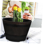 Resin Bonsai Flowerpot Decorative Outdoor Planter for Plants Space-Saving Design Imitation Texture for Use Training Pots for Germination - Image 4