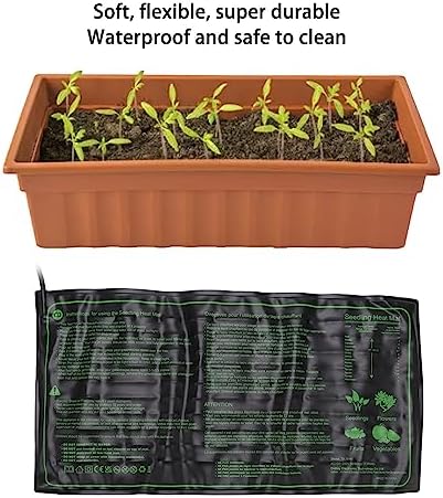 2Pcs Waterproof Seedling Heat Mat, 19.7 X 10in Plant Seed Germination Growth Constant Temperature Pad, Warm Hydroponic Heating Pad for Indoor Home Gardening, Greenhouse(110V-US) - Image 2