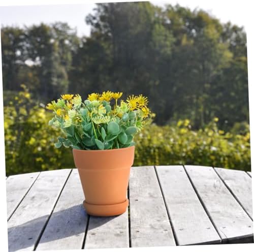 5pcs Red Baked Clay Succulent Pots with Saucers, Indoor Decorative Terracotta Planting Containers, 8x8cm Breathable Flower Planters Set for Home Gardening - Image 4