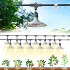 Outdoor Waterproof Grow Light, 41FT Daisy Chain LED, Full Spectrum, UL Certified, for Greenhouse Plants by EVERYGROW
