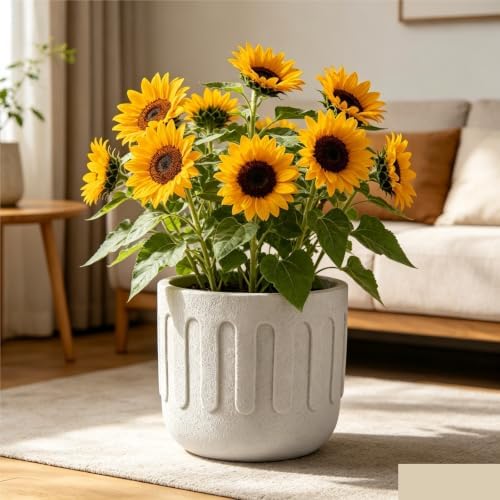 yeyo Elegant Nordic Minimalist Cement Flower Pot Light Luxury Decor Creative and Unique Succulent Plants for Balcony(15x13cm) - Image 4