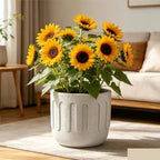 yeyo Elegant Nordic Minimalist Cement Flower Pot Light Luxury Decor Creative and Unique Succulent Plants for Balcony(15x13cm) - Image 4