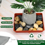 PATIKIL Plant Saucer Tray, 10 Pack 10 Inch Plastic Square Plant Saucer Flower Planter Drip Tray for Indoors Outdoors Patio Balcony, Grey - Image 4