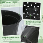40 Pack 3 Gallon Nursery Pots, 10 Inch Plant Pots with Drainage Holes - Image 4