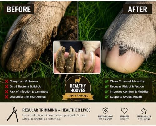 Goat Hoof Trimmers and Farrier Shears – Versatile Hoof, Wire, and Pipe Cutting Tool for Livestock– Silver (1pack) - Image 2