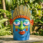 Face Planters - 7inch Abstract Face Planter Pot Unique Plant Pots by UWONDERFUL