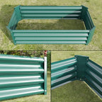 Metal Raised Garden Bed Outdoor, Rectangle Galvanized Rustproof Raised Planter Boxes for Flowers, Plants, Vegetables, Herbs (Green, 4x2x1FT) - Image 5