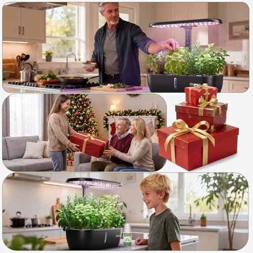 litokam Hydroponics Growing System Kit, 15 Pods Indoor Herb Garden with Smart APP & Quiet Pump, 24W LED Light, Auto Timer, Indoor Garden for Herbs, Vegetables & Flowers, Ideal Gift for Plant Lovers - Image 3