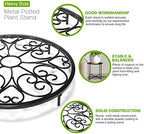 Plant Stand Indoor Outdoor, 2 Pack 15" Tall Flower Pot Stand, Round Metal Corner Plant Stand for Flower Pot, Rustproof Flower Plant Holder for Home, Garden, Patio, Plant Lovers, Housewarming - Image 2
