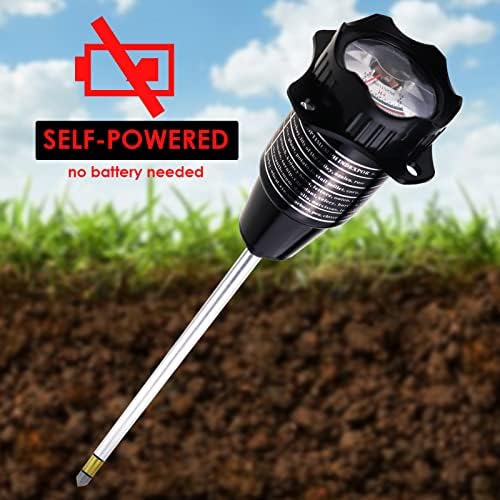Soil pH and Moisture Meter 2-in-1 Tester 308mm Long Waterproof Metal Electrode for Indoor & Outdoor Gardens Plants Flowers Farming - Image 6