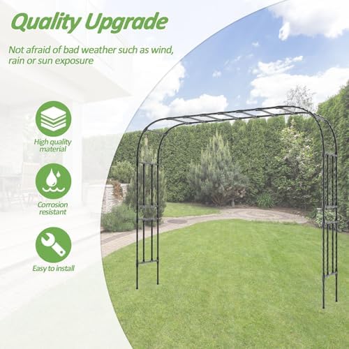 Thickened Metal Garden Arch-126L*94.5"H,Trellis for Climbing Plants Outdoor - Image 4