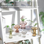 Glasseam Plant Propagation Station, 10 Pcs Mushroom Glass Vases for Flowers - Image 3
