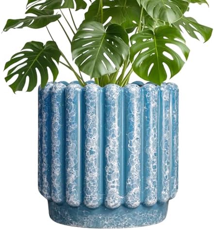 Ceramicfor Ceramic Planter, 9.6 Inch, Blue by Ceramicfor