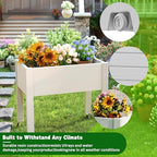 EasyUp Horticulture Raised Garden Bed with Legs, Divisible Raised Resin Planter Box for Backyard, Patio, Balcony, with 4 Legs, 4 Swivel Lockable Wheels(Ashen,30.04 * 17.72 * 28.9) - Image 6